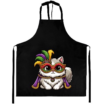 Discover Mardi Gras Persian Cat, Masked Cat Costume Aprons