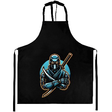 Discover cyborg samurai Aprons