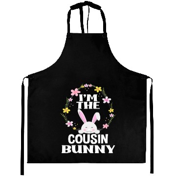 Discover I Am Cousin Easter Bunny Flower Wreath Easter Aprons