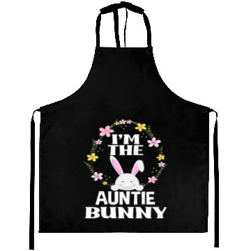 Discover I Am Auntie Easter Bunny Flower Wreath Easter Aprons