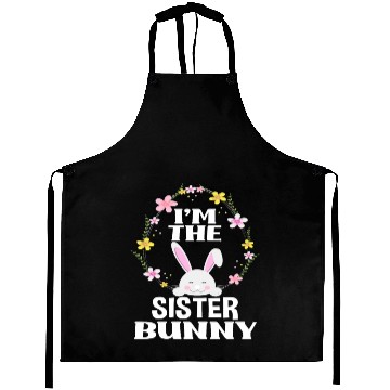 Discover I Am Sister Easter Bunny Flower Wreath Easter Aprons