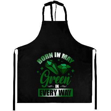 Discover Born In May Green Emerald Birthstone Gemstone Aprons