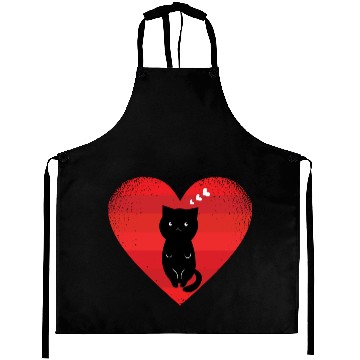 Discover Cat is my Valentine Aprons