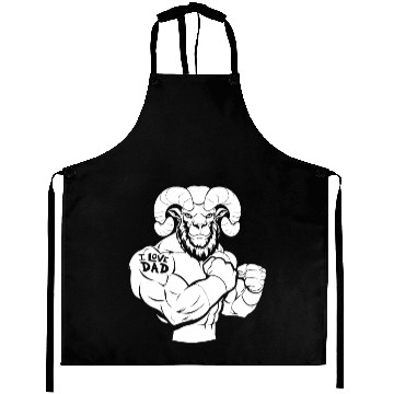 Discover Sheep Biceps Tattoo I Love Dad Aprons