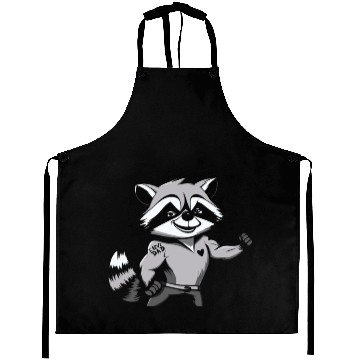 Discover Racoon Biceps Tattoo I Love Dad Aprons