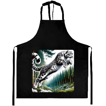 Discover Snow Leopard Leopard White Leopard Aprons