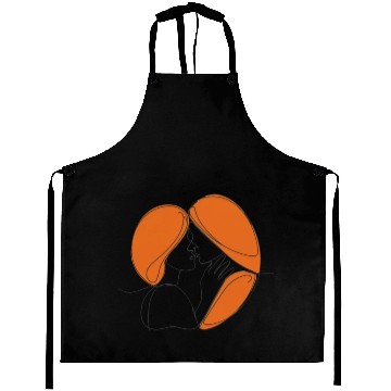 Discover Elegant Lesbian Couple Kissing Line Drawing Aprons