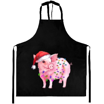 Discover Pig Christmas Light Aprons