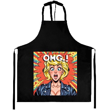 Discover OMG Funny comics Aprons