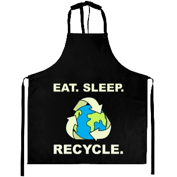 Discover Eat Sleep Recycle Save Planet Earth Climate Change Aprons