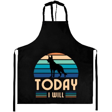 Discover German Shepherd dog, Today I will Aprons