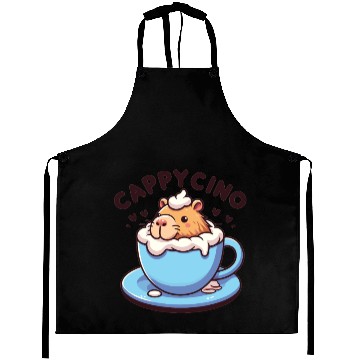 Discover Cappyccino Capybara Coffee Cappuccino Aprons