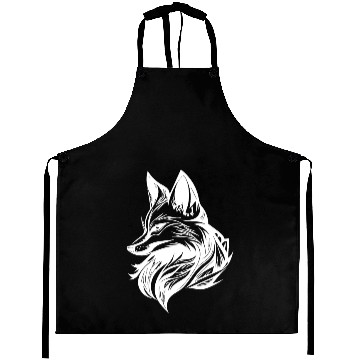 Discover Elegant Cunning Fox In Tattoo Ink Aprons
