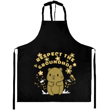 Discover Respect The Groundhog,FUNNY Groundhog Aprons
