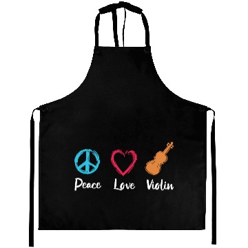 Discover Peace Love Violin Aprons