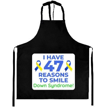 Discover Down Syndrome Awareness 47 Reasons to Smile Aprons