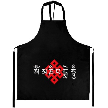 Discover Auspicious knot and six character motto Aprons