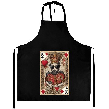 Discover Mens King of Hearts Aprons Cool Aprons for Guys