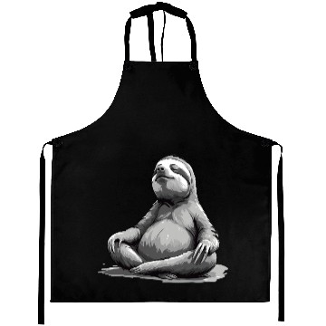 Discover Sloth Yoga Relaxation Chill Chilling Gift Aprons
