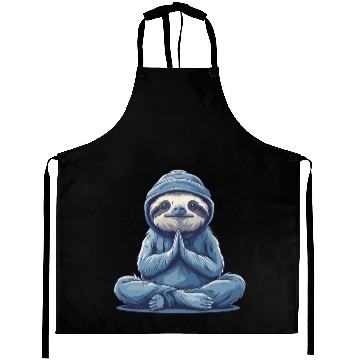 Discover Sloth Yoga Relaxation Chill Chilling Gift Aprons