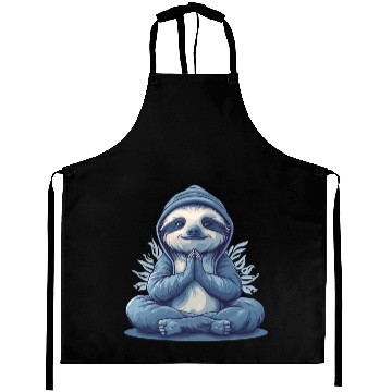 Discover Yoga Sloth Relaxation Chill Chilling Meditation Aprons