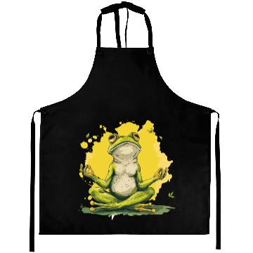 Discover Yoga Frog Relaxation Chilling Meditation Aprons