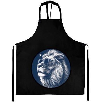 Discover Lion with sunglasses 2 Aprons