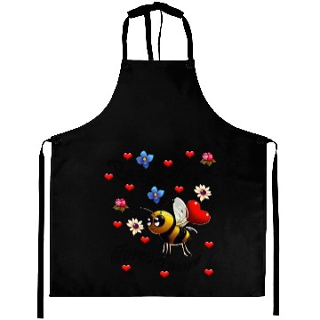 Discover bee in love forevermore Aprons