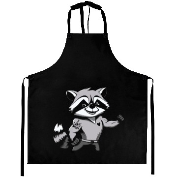 Discover Racoon I Love Mom Aprons