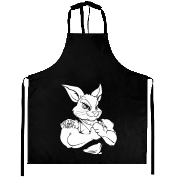 Discover Rabbit Biceps Tattoo I Love Mom Aprons