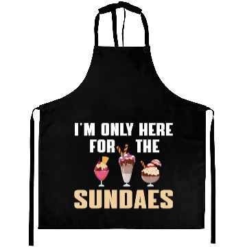 Discover Funny Sundaes Ice Cream Quote Aprons