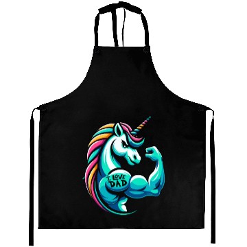 Discover Unicorn I Love Dad Aprons