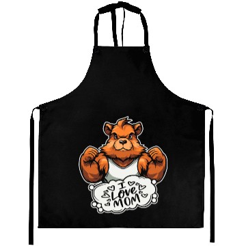 Discover Guinea Pig Cavy Mother I Love Mom Aprons