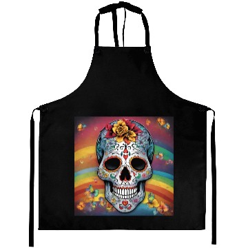 Discover A Sugar Skull pastel colors & Rainbow Aprons