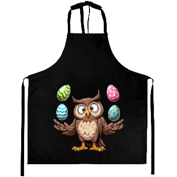 Discover Owl Juggles Easter Eggs Easter Performer Aprons