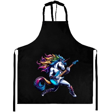 Discover Unicorn Rock and Roll Bass & Guitar Aprons