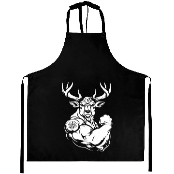Discover Deer Biceps Tattoo I Love Mom Aprons