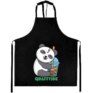 Discover Time for a drink with panda cute panda Aprons