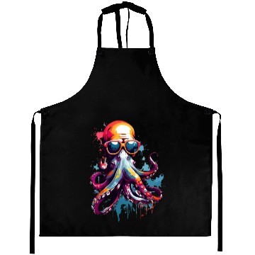 Discover octopus colored unique design Aprons