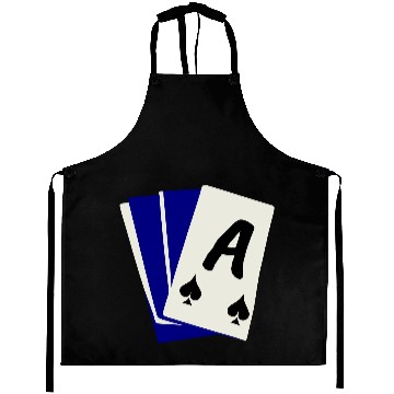 Discover Playing Card Hand, Ace Showing 3 Color Vector Aprons