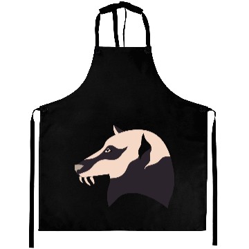 Discover Fantasy Wolf Beast Animal Head 3 Color Vector Aprons