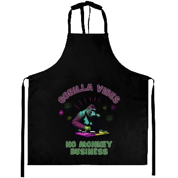 Discover Gorilla Vibes no Monkey Business Gorillas Aprons