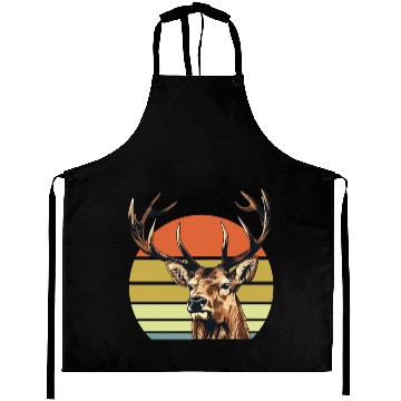 Discover Hunting Elk Deer Funny Hunter Aprons
