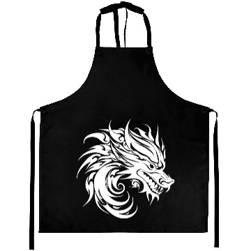 Discover Roaring Chinese Dragon In Tattoo Style Aprons