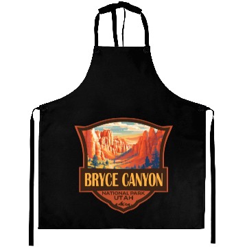 Discover Bryce Canyon National Park Travel Retro Badge Aprons