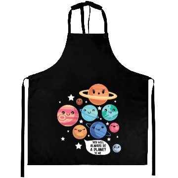 Discover Pluto Planet Joke Funny Cosmonaut Galaxy Physicist Aprons