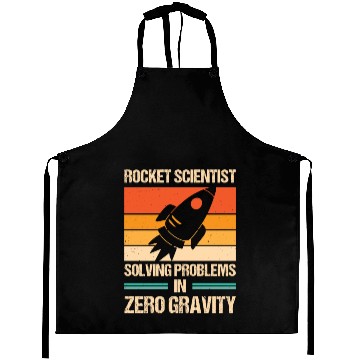 Discover Rocket Scientist Retro Zero Gravity Vintage Aprons