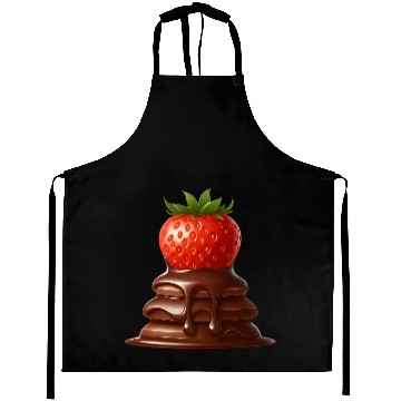 Discover Quirky Chocolate Strawberry Fusion Design Aprons