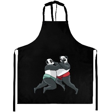 Discover Panda Wrestler Pun Maker Gift Aprons