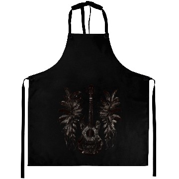 Discover Tropical Melody Guitar Art Aprons